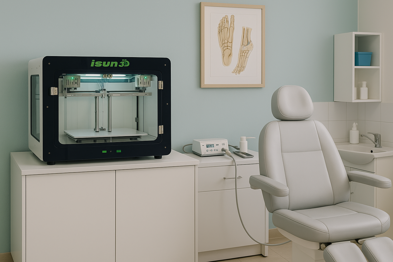 Impresora 3D calibrada para soportes plantares